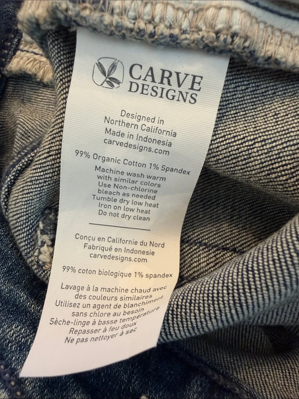 Carve Designs Carson High Rise Wide Hem Cropped Jeans